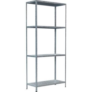 Steckregal im Baukastensystem, Grundregal, 4 verstellbare Fachböden, B 800 x T 350 x H 1800 mm, Stahl verzinkt, silber Steckregal im Baukastensystem, Grundregal, 4 verstellbare Fachböden, B 800 x T 350 x H 1800 mm, Stahl verzinkt, silber