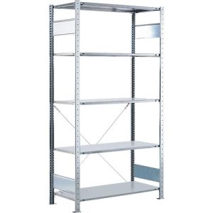 Steckregal MULTIplus150 Express, 5 Fachböden, Tragkraft 150 kg/Boden, Feldlast 1300 kg, B 1000 x T 300 x H 2000 mm, Stahl