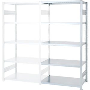 Steckregal ORDO Industry, Anbauregal, modular, 5 Fachböden, Fachlast 185 kg Feldlast 1000 kg, B 1310 x T 835 x H 2500 mm, Stahl verzinkt