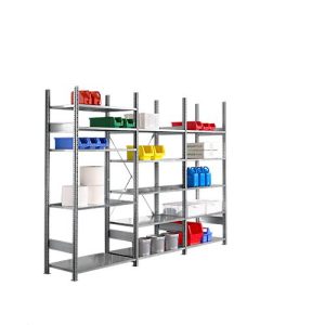 Steckregal R3000, B 3105 x H 2278 mm, 3 Regalfelder, 15 Böden höhenverstellbar, bis 100/1500 kg, 400 mm Tiefe