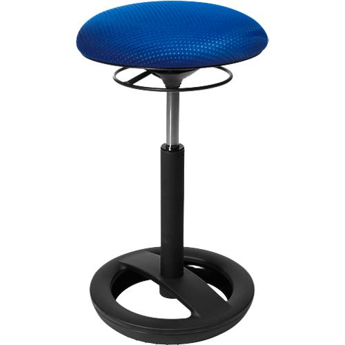 Stehhilfe Sitness HIGH BOB, für ergonomisches Sitzen, höhenverstellbar, Schwingeffekt, H 490-700 mm, blau, Gestell schwarz pulverbeschichtet