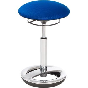 Stehhilfe Sitness HIGH BOB, für ergonomisches Sitzen, höhenverstellbar, Schwingeffekt, H 490-700 mm, blau, Gestell verchromt