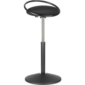 Stehhocker ROVO SOLO mit Ring, 3D-Gestrick, schwarz/schwarz