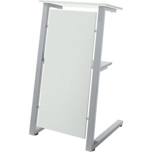 Stehpult SSI Schäfer, Stahlrohr/Spanplatte, B 590 x T 620 x H 1120/1060 mm, lichtgrau Stehpult SSI Schäfer, Stahlrohr/Spanplatte, B 590 x T 620 x H 1120/1060 mm, lichtgrau