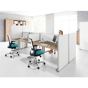 Stellwand Schallschutz System 40, Akustik- & Sichtschutz, B 1200 x H 1200 mm, weiß Stellwand Schallschutz System 40, Akustik- & Sichtschutz, B 1200 x H 1200 mm, weiß
