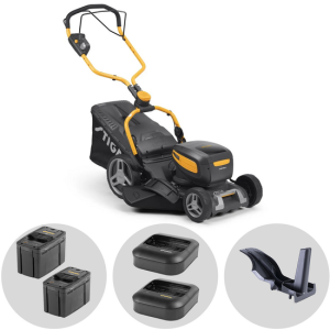 Stiga Combi 748e V – Akku-Rasenmäher  – 2x 48V/5Ah – Schnittbreite 46 cm