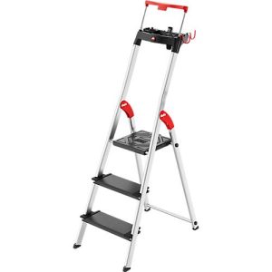 Stufen-Stehleiter Hailo L100 TopLine, EN 131, mit Multifunktionsschale & Haltebügel, bis 150 kg, 3 Stufen Stufen-Stehleiter Hailo L100 TopLine, EN 131, mit Multifunktionsschale & Haltebügel, bis 150 kg, 3 Stufen