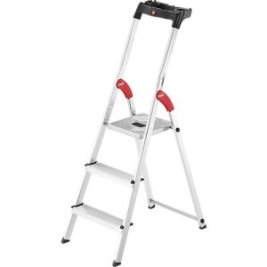 Stufen-Stehleiter Hailo L60 StandardLine, EN 131, mit Multifunktionsschale & Gelenkschutz, bis 150 kg, 3 Stufen Stufen-Stehleiter Hailo L60 StandardLine, EN 131, mit Multifunktionsschale & Gelenkschutz, bis 150 kg, 3 Stufen