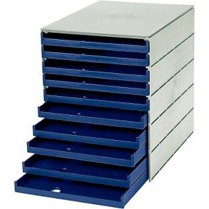 styro® Schubladenbox Styroval, 10 Schübe offen, DIN C4, Polystyrol, blau styro® Schubladenbox Styroval, 10 Schübe offen, DIN C4, Polystyrol, blau