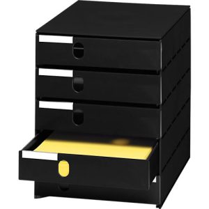 styro® Schubladenbox Styroval, 5 Schübe geschlossen, DIN C4, Polystyrol, schwarz styro® Schubladenbox Styroval, 5 Schübe geschlossen, DIN C4, Polystyrol, schwarz