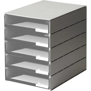 styro® Schubladenbox Styroval, 5 Schübe offen, DIN C4, Polystyrol, grau styro® Schubladenbox Styroval, 5 Schübe offen, DIN C4, Polystyrol, grau