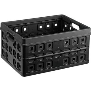 Sunware Square Klappbox, Inhalt 32 Liter, mit Durchfassgriff, schwarz Sunware Square Klappbox, Inhalt 32 Liter, mit Durchfassgriff, schwarz
