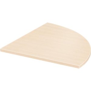 Systemwinkelplatte, 90° gerundet, B 800 x T 800 mm, Ahorn Systemwinkelplatte, 90° gerundet, B 800 x T 800 mm, Ahorn