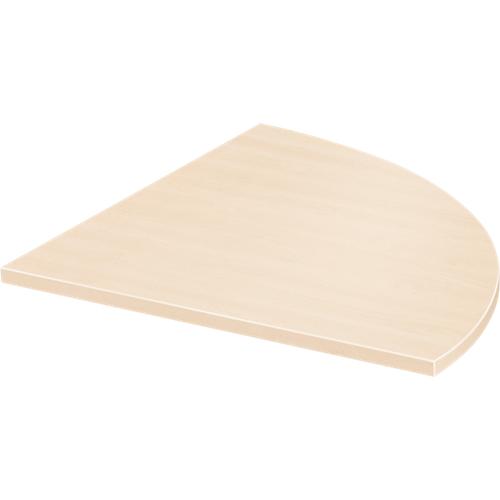 Systemwinkelplatte, 90° gerundet, B 800 x T 800 mm, Ahorn