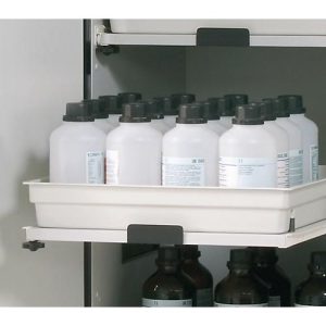 Tablarauszug Abz für asecos Sicherheitsschränke der K-30 und SL-UB Serie, FP-Platte/Polypropylen, grau, B 480 x T 515 x H 80 mm, 11 l, bis 25 kg Tablarauszug Abz für asecos Sicherheitsschränke der K-30 und SL-UB Serie, FP-Platte/Polypropylen, grau, B 480 x T 515 x H 80 mm, 11 l, bis 25 kg