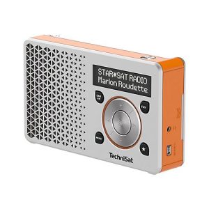 TechniSat DigitRadio 1 – Tragbares DAB-Radio – 1 Watt – Silber, orange TechniSat DigitRadio 1 – Tragbares DAB-Radio – 1 Watt – Silber, orange