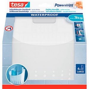 tesa Powerstrips Wave Korb groß, für Feuchträume, belastbar bis 3 kg, 1 Stück tesa Powerstrips Wave Korb groß, für Feuchträume, belastbar bis 3 kg, 1 Stück