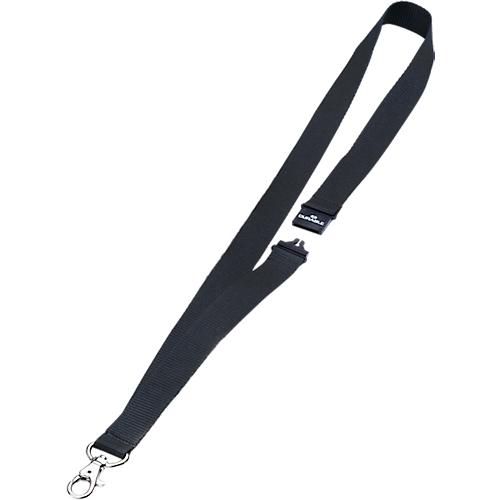 Textilband Durable ECO, für Ausweishalter/Namensschilder, Karabinerhaken, Sicherheitsverschluss, L 440 x B 20 mm, Textil aus Bambusfasern, schwarz, 10 Stück