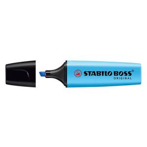 Textmarker STABILO® BOSS Original, Keilspitze, lichtbeständig, schnell trocknend, blau, 1 Stück Textmarker STABILO® BOSS Original, Keilspitze, lichtbeständig, schnell trocknend, blau, 1 Stück