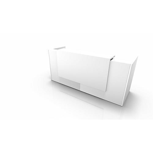Theke Spezia, gerade, B 2460 x T 880 x H 1130 mm, weiß/weiß