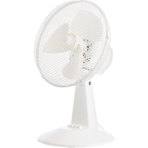 Tischventilator, 3 Stufen, B 345 x T 260 x H 470 mm, weiß Tischventilator, 3 Stufen, B 345 x T 260 x H 470 mm, weiß