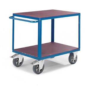 Tischwagen, 2 Ladeflächen, 1600 x 800 mm, Tragkraft 1200 kg Tischwagen, 2 Ladeflächen, 1600 x 800 mm, Tragkraft 1200 kg