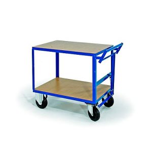 Tischwagen, 2 Ladeflächen, Totmannbremse, Tragkraft 500 kg, 1000 x 700 mm Tischwagen, 2 Ladeflächen, Totmannbremse, Tragkraft 500 kg, 1000 x 700 mm