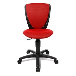 Topstar Kinderdrehstuhl High S´cool, ohne Armlehnen, Muldensitz, 3D-Netz-Rückenlehne, rot/schwarz Topstar Kinderdrehstuhl High S´cool, ohne Armlehnen, Muldensitz, 3D-Netz-Rückenlehne, rot/schwarz