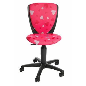 Topstar Kinderdrehstuhl S´cool 3 Herzchen, ohne Armlehnen, Muldensitz, pink/schwarz Topstar Kinderdrehstuhl S´cool 3 Herzchen, ohne Armlehnen, Muldensitz, pink/schwarz