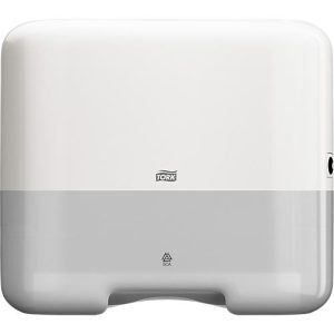 Tork® Handtuchspender Mini 553100, Einzelblattausgabe, für Zickzack- und Lagenfalz, Kunststoff, weiß Tork® Handtuchspender Mini 553100, Einzelblattausgabe, für Zickzack- und Lagenfalz, Kunststoff, weiß
