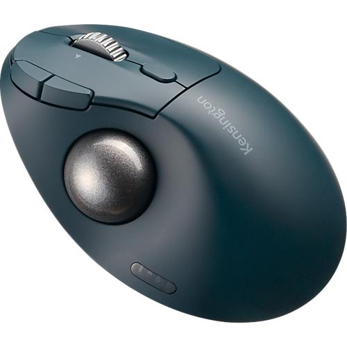 Trackball Kensington Pro Fit Ergo TB550, ergonomisches Design, 7 Tasten, Bluetooth, 400/800/1200/1600 DPI, Plug & Play, blau/grau