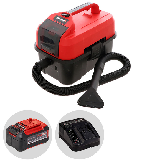 Tragbarer Akku-Nass-Trockensauger Einhell TE-VC 18/10 Li - 18V 5.2Ah