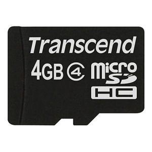 Transcend – Flash-Speicherkarte – 4 GB – Class 4 – microSDHC Transcend – Flash-Speicherkarte – 4 GB – Class 4 – microSDHC