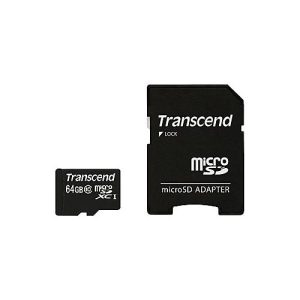 Transcend Premium – Flash-Speicherkarte (microSDHC/SD-Adapter inbegriffen) – 64 GB – UHS Class 1 / Class10 – 300x – microSDXC UHS-I Transcend Premium – Flash-Speicherkarte (microSDHC/SD-Adapter inbegriffen) – 64 GB – UHS Class 1 / Class10 – 300x – microSDXC UHS-I