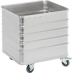 Transportwagen aus Aluminium, ohne Deckel, 229 l Transportwagen aus Aluminium, ohne Deckel, 229 l