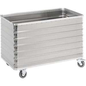 Transportwagen aus Aluminium, ohne Deckel, 560 l Transportwagen aus Aluminium, ohne Deckel, 560 l
