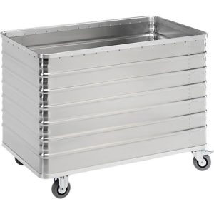 Transportwagen aus Aluminium, ohne Deckel, 656 l Transportwagen aus Aluminium, ohne Deckel, 656 l