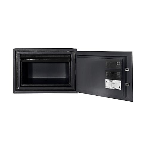 Tresor FRS 32, Feuerwiderstand LFS 60P nach EN 15659, Sicherheitsstufe S 2, Elektronikschloss, 1 ausziehbarer Fachboden, B 445 x T 425 x H 315 mm, graphitgrau RAL 7024