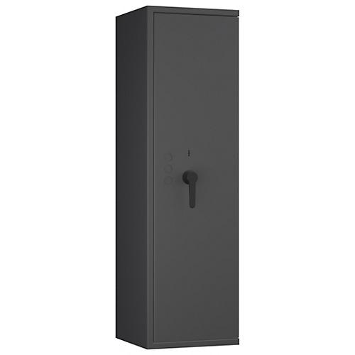 Tresor Lyra 12, Klasse 0 nach EN 1143-1, 125 l, Türanschlag rechts, Doppelbartschloss, 3 Fachböden, B 400 x T 420 x H 1400 mm, graphitgrau RAL 7024
