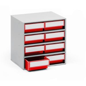 TRESTON Schubladenmagazin 0830, 8 Schubladen, T 300 mm, rot TRESTON Schubladenmagazin 0830, 8 Schubladen, T 300 mm, rot
