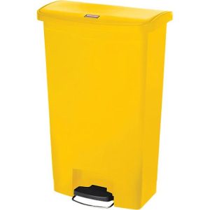 Tretabfalleimer Slim Jim®, Kunststoff, Fassungsvermögen 68 Liter, gelb Tretabfalleimer Slim Jim®, Kunststoff, Fassungsvermögen 68 Liter, gelb