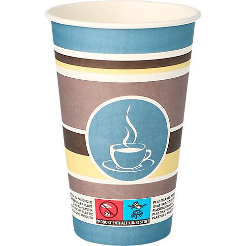 Trinkbecher Papstar To Go, Einweg, 0,3 l, Ø 80 x H 117 mm, FSC®-zertifiziert, Pappe, olivgrün, 50 Stück