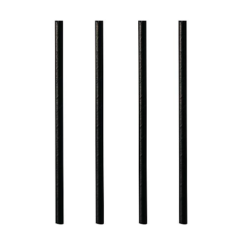 Trinkhalme Papstar, für Shakes, Einweg, L 210 x Ø 8 mm, aus FSC®-zertifiziertem Papier, schwarz, 100 Stück