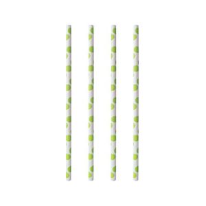 Trinkhalme Papstar Green Dots, Einweg, L 200 x Ø 6 mm, aus FSC®-zertifiziertem Papier, weiß mit grünen Punkten, 100 Stück Trinkhalme Papstar Green Dots, Einweg, L 200 x Ø 6 mm, aus FSC®-zertifiziertem Papier, weiß mit grünen Punkten, 100 Stück