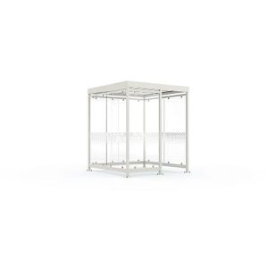 Überdachungssystem WSM Köln K2 c/b, B 2165 x T 2165 x H 2510 mm, fertig montiert, grauweiß RAL 9002 Überdachungssystem WSM Köln K2 c/b, B 2165 x T 2165 x H 2510 mm, fertig montiert, grauweiß RAL 9002