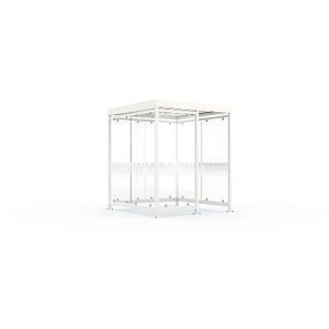 Überdachungssystem WSM Köln K2 c/b, B 2165 x T 2165 x H 2510 mm, fertig montiert, verkehrsweiß RAL 9016 Überdachungssystem WSM Köln K2 c/b, B 2165 x T 2165 x H 2510 mm, fertig montiert, verkehrsweiß RAL 9016