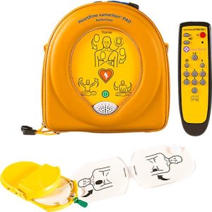 Übungs- und Trainingsdefibrillator-Set für HeartSine PAD350, 6 Szenarien, Tasche, 2 Paar Ersatzelektroden, Ladegerät Übungs- und Trainingsdefibrillator-Set für HeartSine PAD350, 6 Szenarien, Tasche, 2 Paar Ersatzelektroden, Ladegerät