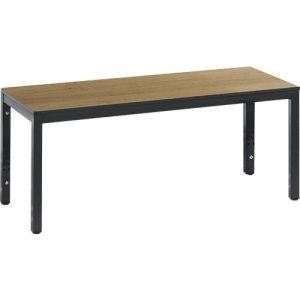 Umkleidebank Basic Plus, für Feuchträume, ohne Rückenlehne, 4-Fußgestell schwarzgrau RAL 7021, ohne Schuhrost, B 1000 mm, Dekor Eiche Serrano Umkleidebank Basic Plus, für Feuchträume, ohne Rückenlehne, 4-Fußgestell schwarzgrau RAL 7021, ohne Schuhrost, B 1000 mm, Dekor Eiche Serrano