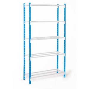 Universal-Steckregal, Grundfeld, 5 Gitterböden, Fachlast 122 kg, B 1250 x H 2000 x T 300 mm Universal-Steckregal, Grundfeld, 5 Gitterböden, Fachlast 122 kg, B 1250 x H 2000 x T 300 mm