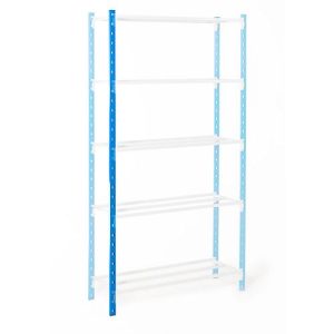 Universal-Steckregal, Stützen, mit Kunststofffüßen, H 3000 mm, himmelblau Universal-Steckregal, Stützen, mit Kunststofffüßen, H 3000 mm, himmelblau